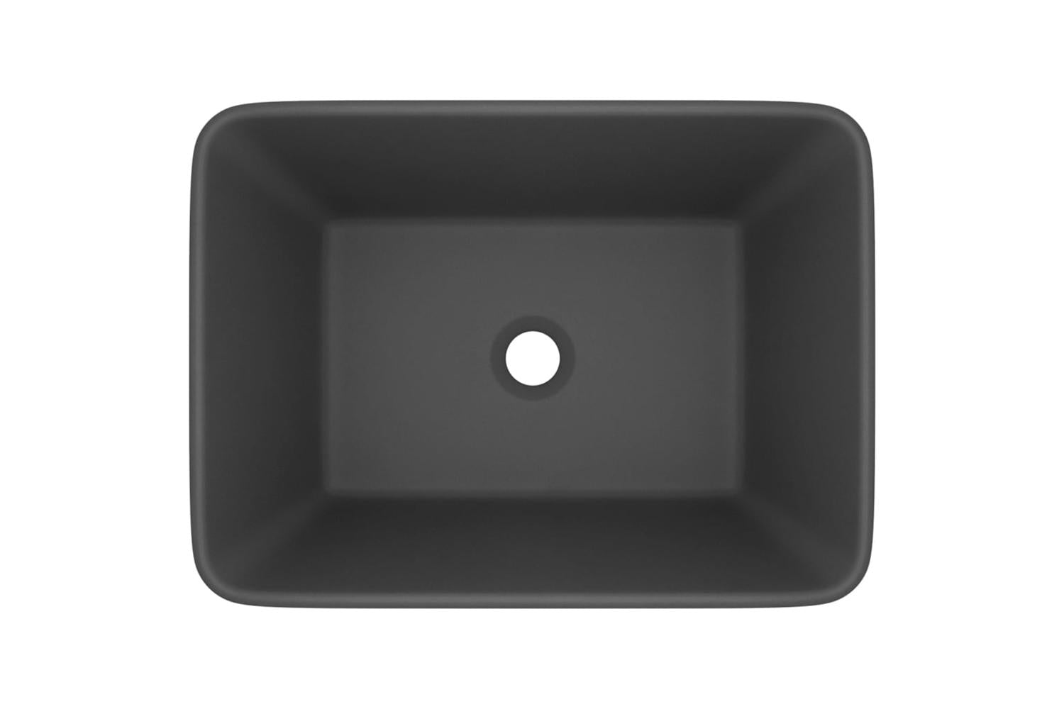 vidaXL 147049 Luxury Wash Basin Matt Dark Grey 41x30x12cm Ceramic-3