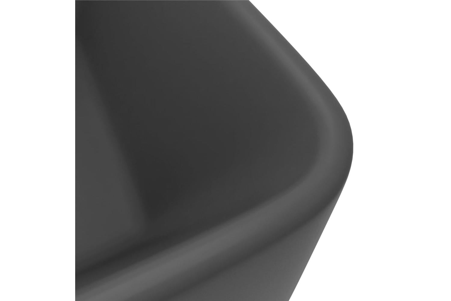 vidaXL 147049 Luxury Wash Basin Matt Dark Grey 41x30x12cm Ceramic-5