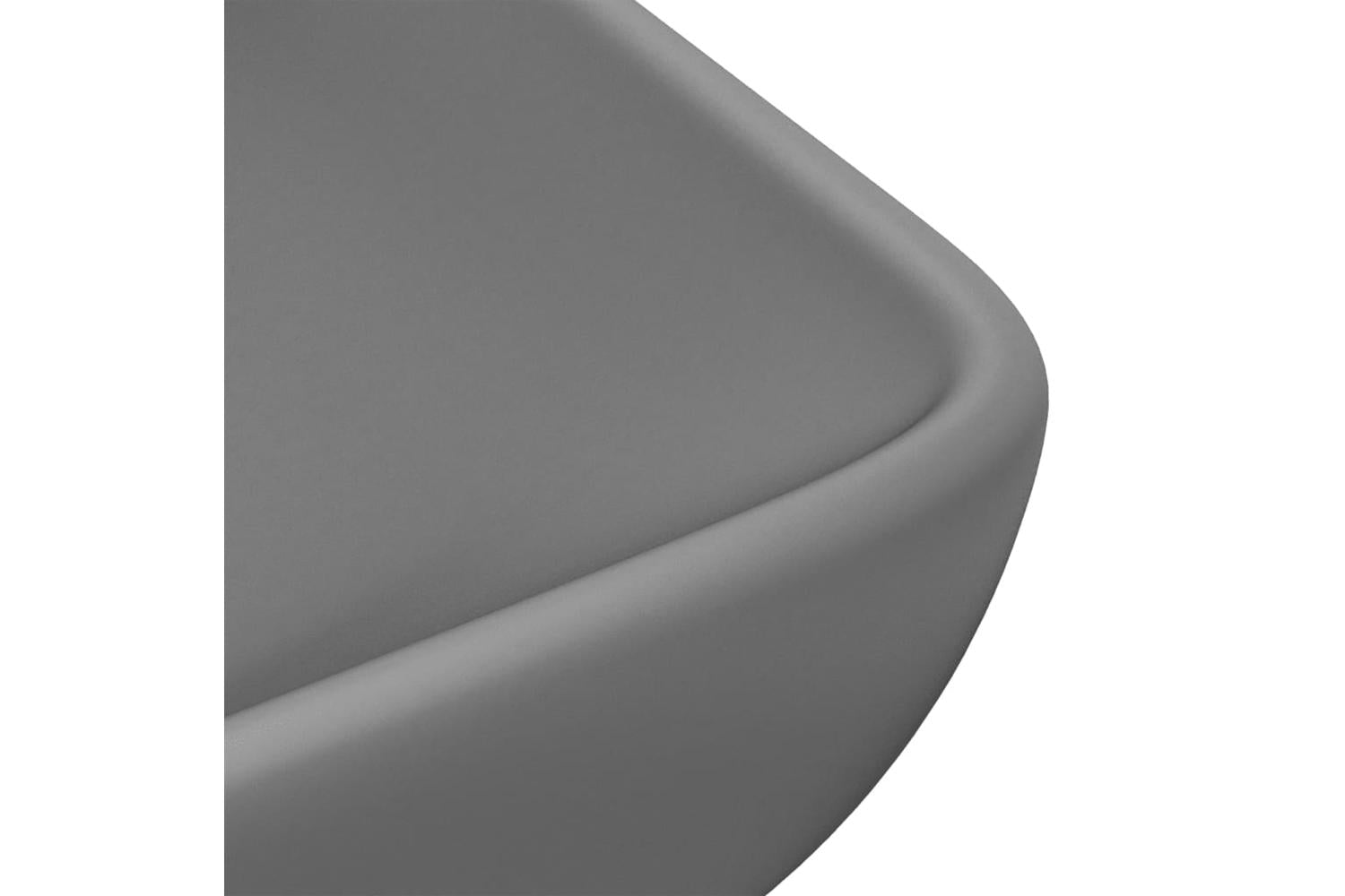 vidaXL 146961 Luxury Basin Rectangular Matt Dark Grey 71x38cm Ceramic-5