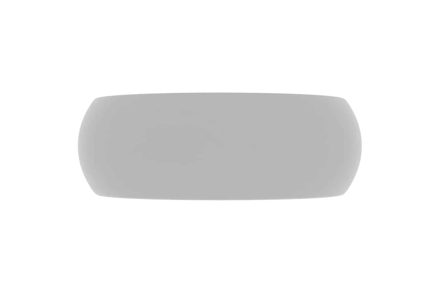 vidaXL 147004 Luxury Wash Basin Round Matt Light Grey 40x15cm Ceramic-3