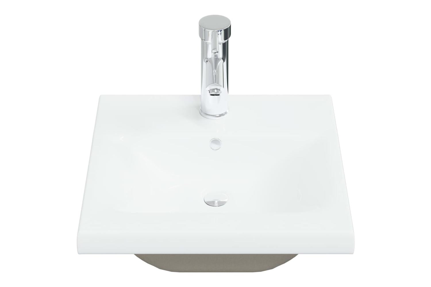 vidaXL 148623 Built-in Basin With Faucet 42x39x18cm Ceramic White-3