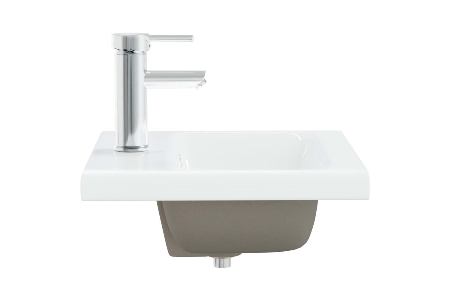 vidaXL 148623 Built-in Basin With Faucet 42x39x18cm Ceramic White-4