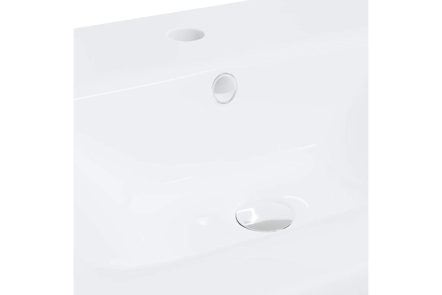vidaXL 148623 Built-in Basin With Faucet 42x39x18cm Ceramic White-9