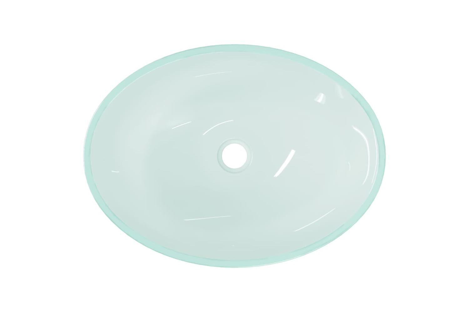vidaXL 345243 Basin Glass 50x37x14cm Frosted-5