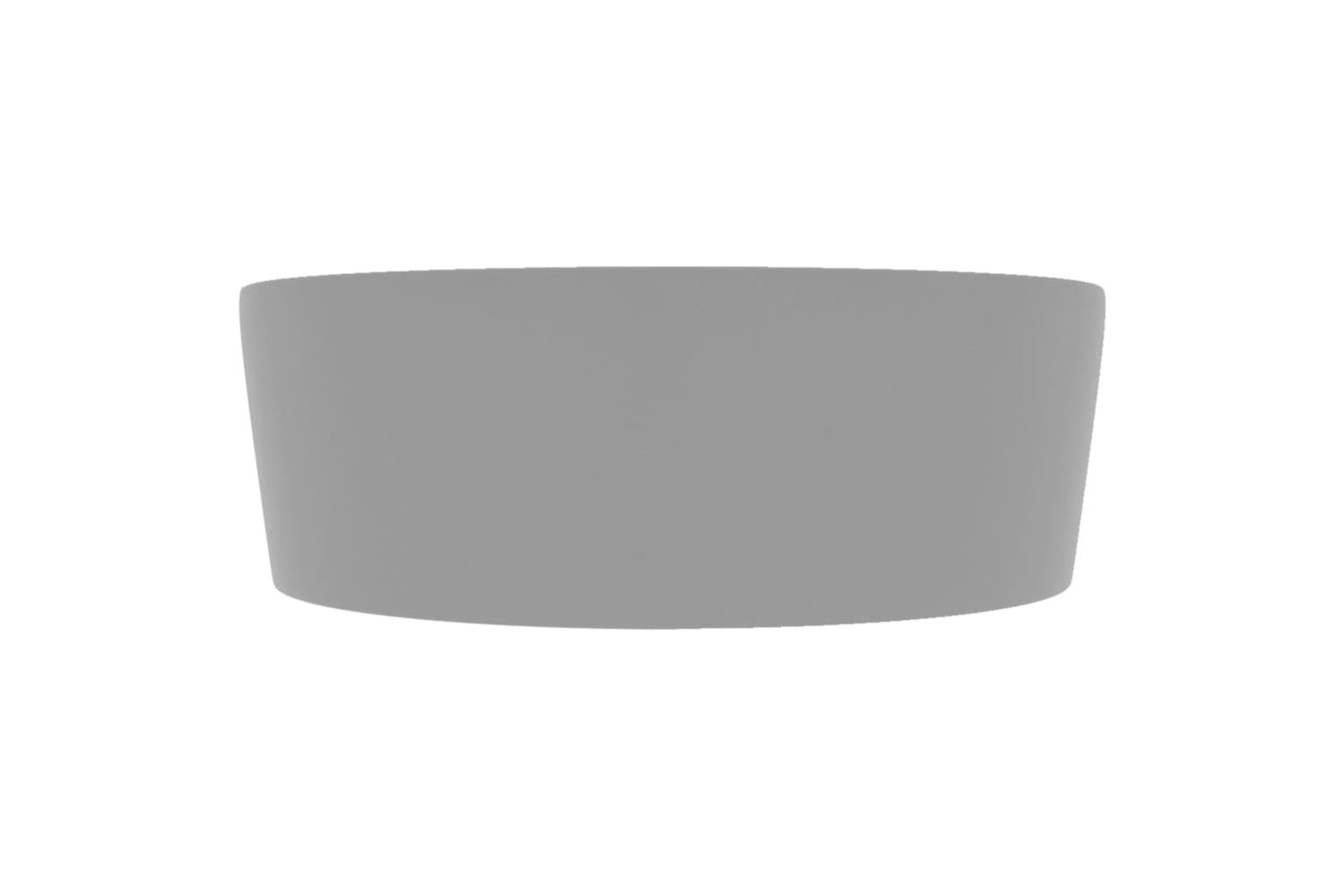 vidaXL 147037 Luxury Wash Basin With Overflow Matt Light Grey 36x13cm Ceramic-4