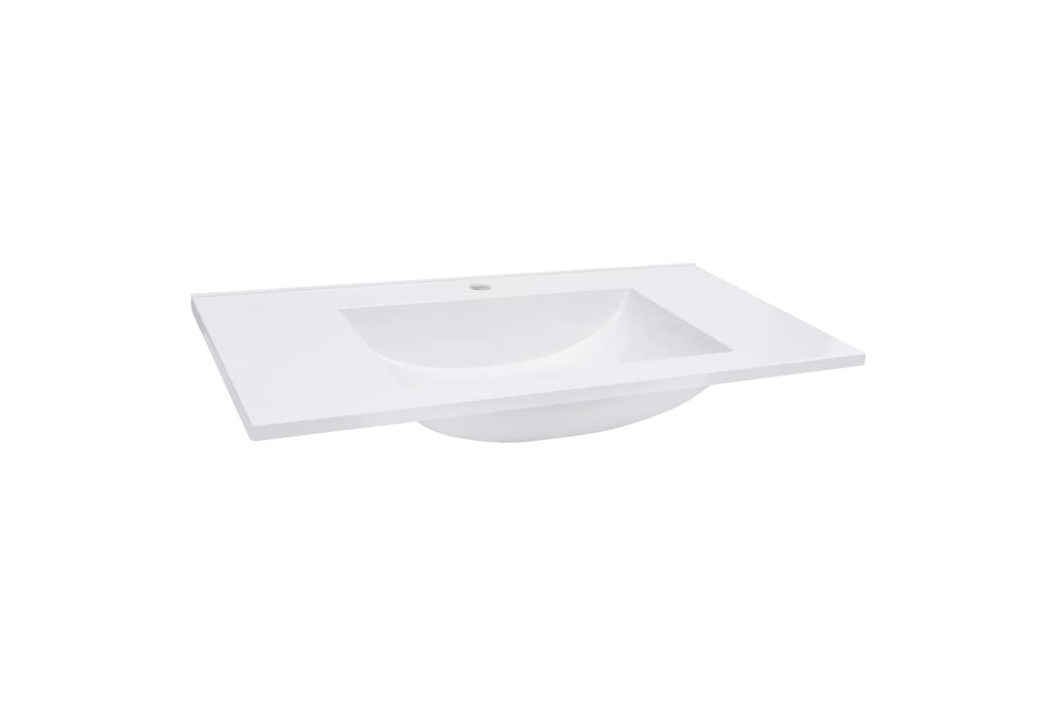 vidaXL 146517 Built-in Wash Basin 800x460x130mm Smc White-2