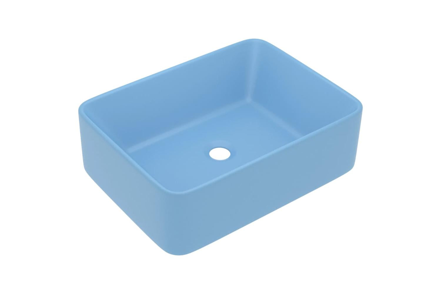 vidaXL 147044 Luxury Wash Basin Matt Light Blue 41x30x12cm Ceramic
