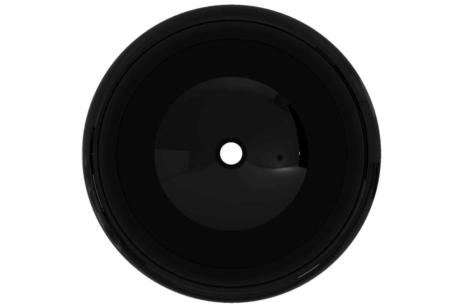 vidaXL 142735 Basin Ceramic Round Black 40x15cm-3