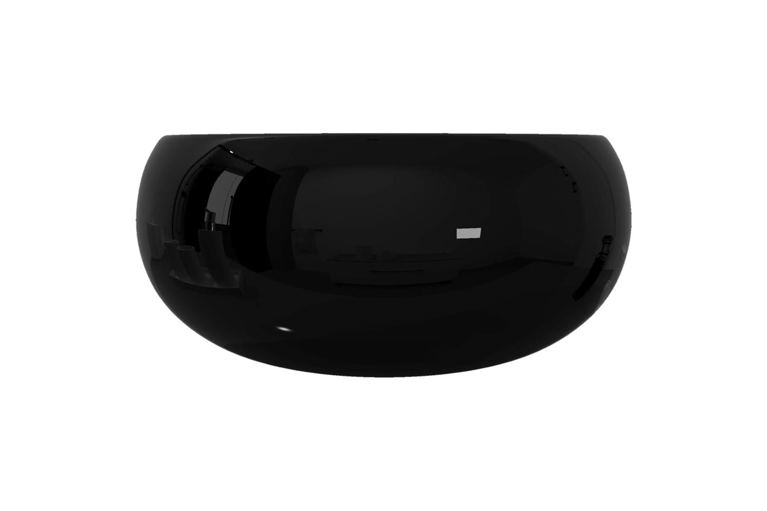 vidaXL 142735 Basin Ceramic Round Black 40x15cm-5