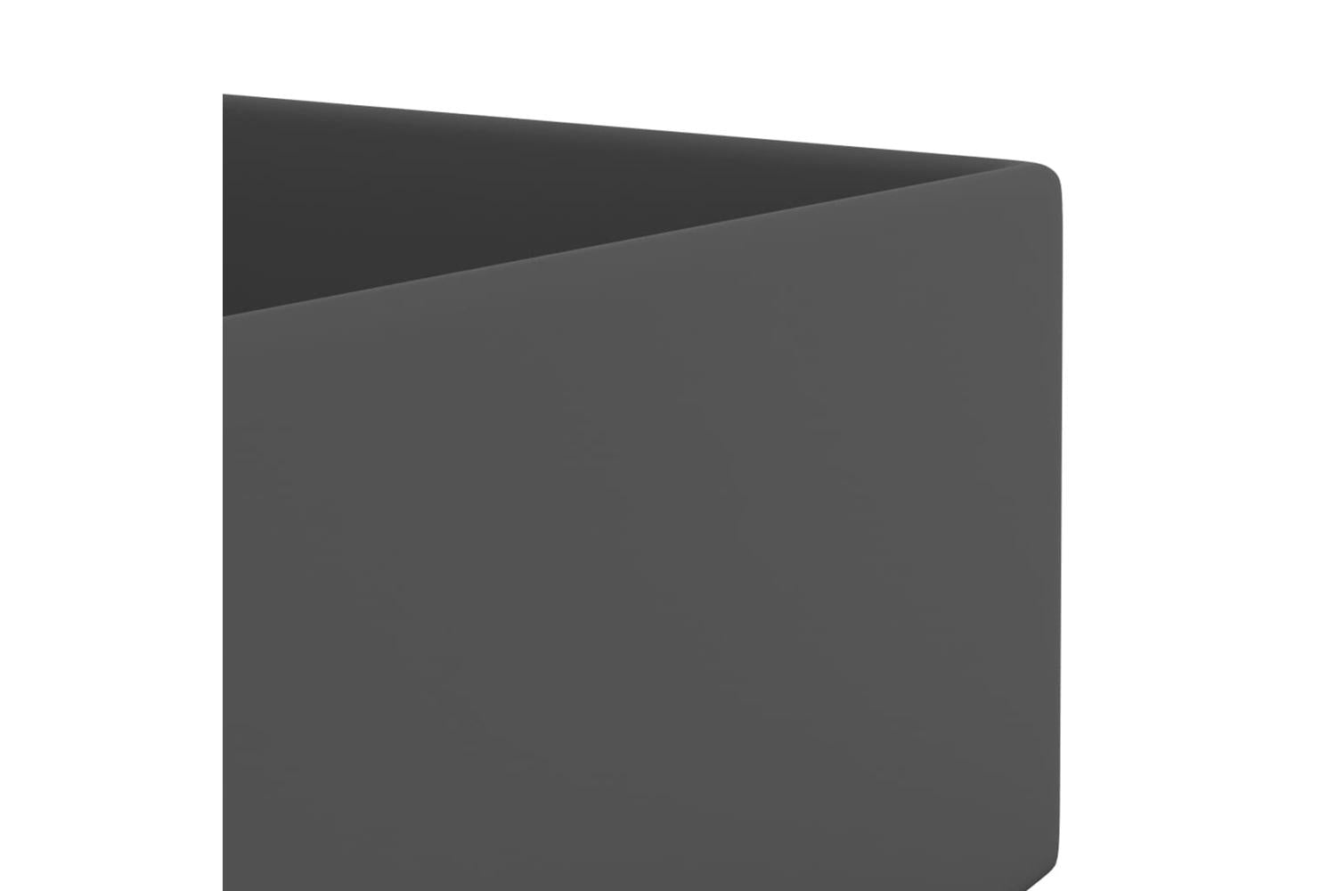 Vidaxl 146994 Bathroom Sink With Overflow Ceramic Dark Grey-6