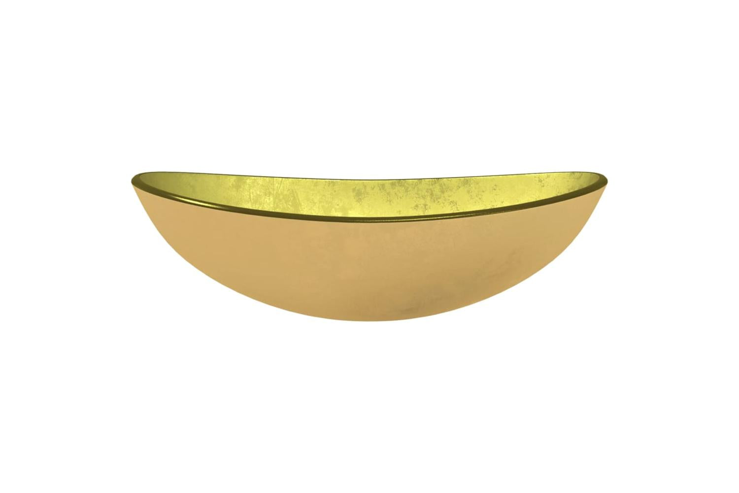 vidaXL 345262 Basin Tempered Glass 54.5x35x15.5cm Gold-3