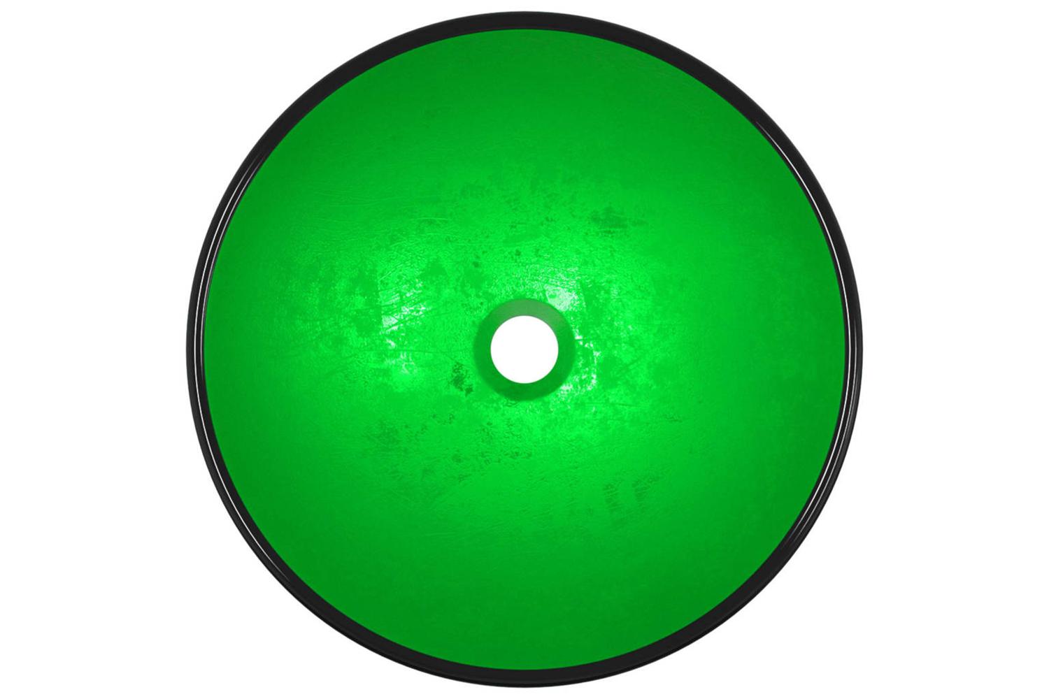 vidaXL 345264 Basin Tempered Glass 42x14cm Green-3