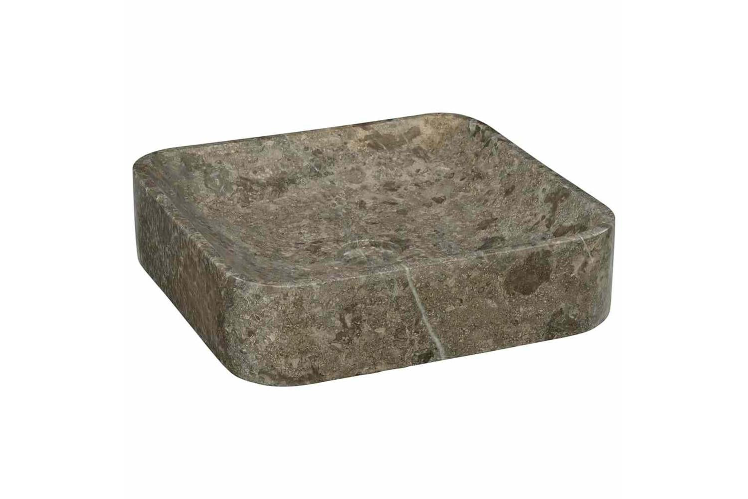 vidaXL 149182 Sink Grey 40x40x10cm Marble