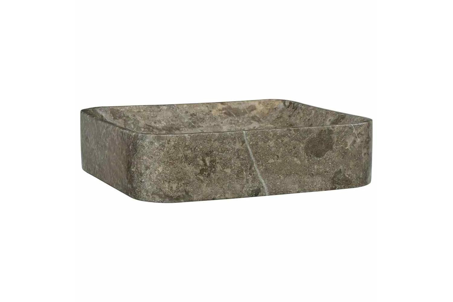 vidaXL 149182 Sink Grey 40x40x10cm Marble-3