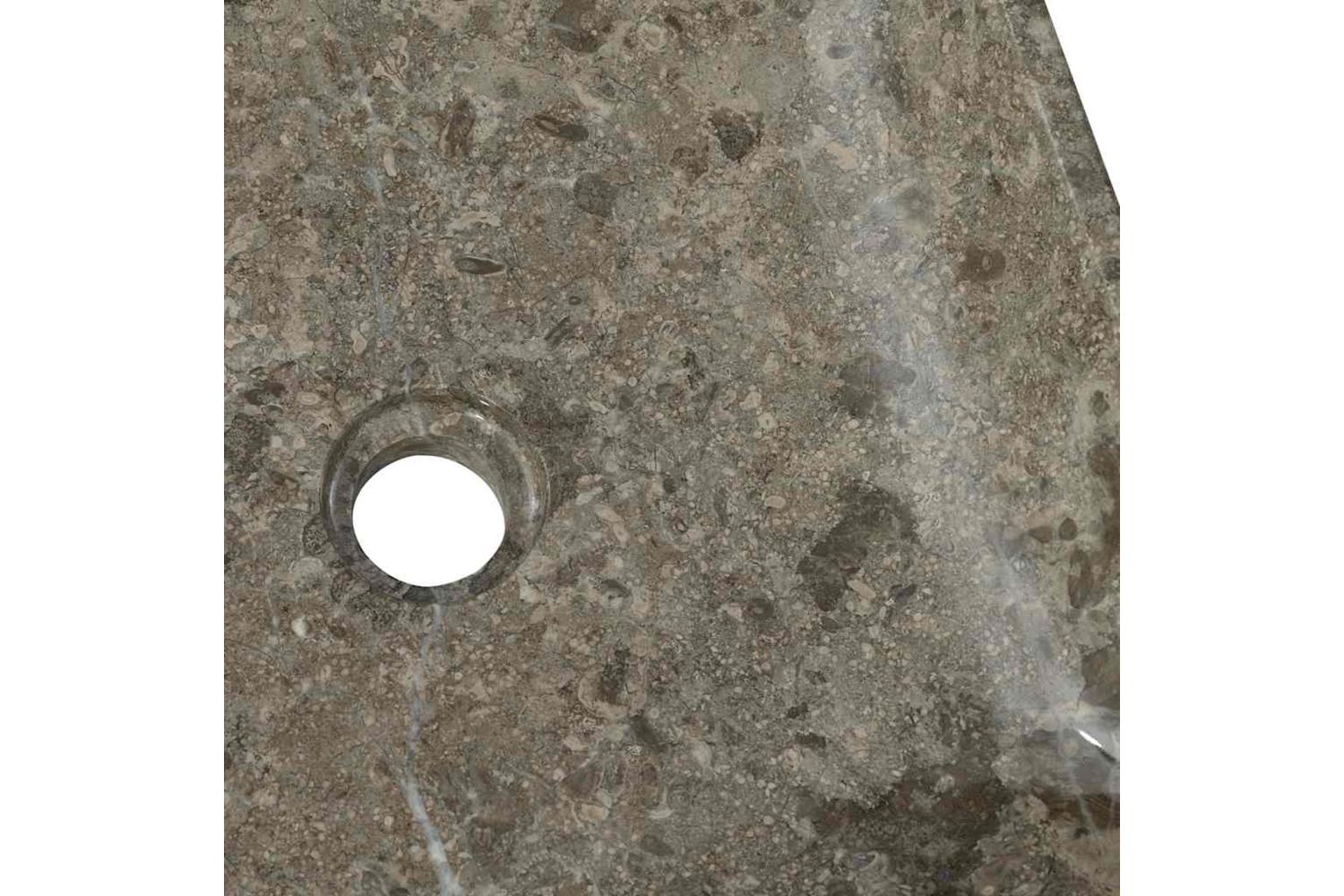 vidaXL 149182 Sink Grey 40x40x10cm Marble-5