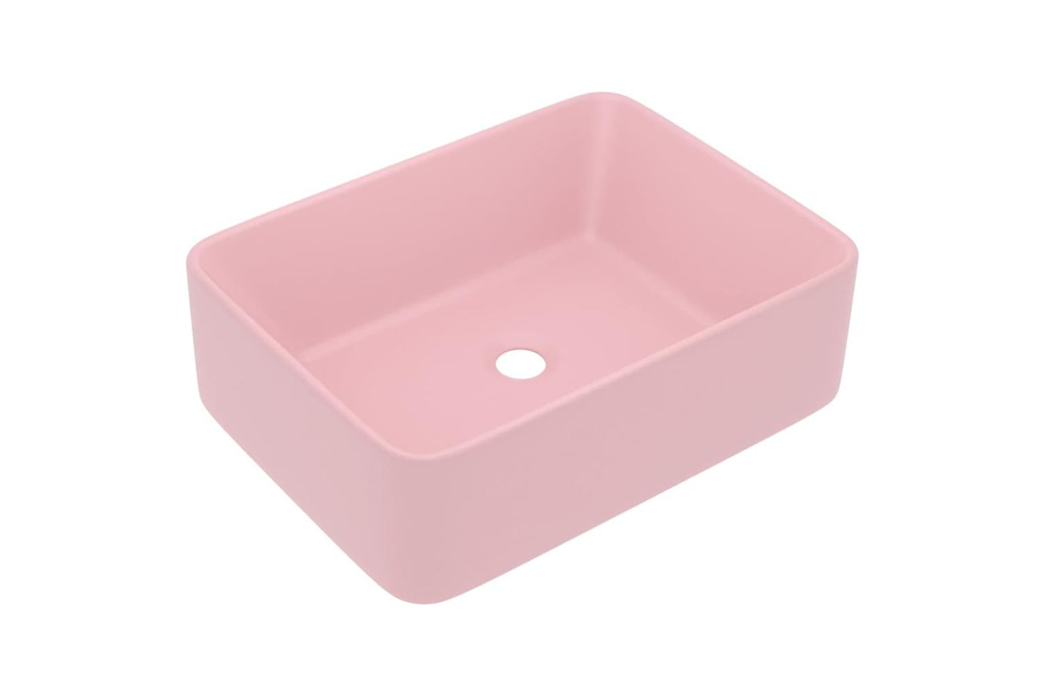vidaXL 147043 Luxury Wash Basin Matt Pink 41x30x12cm Ceramic