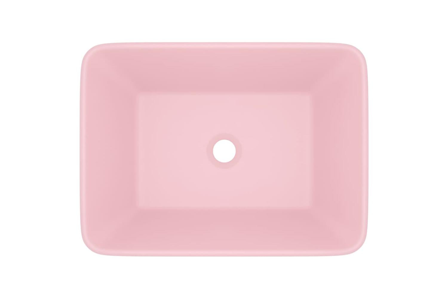 vidaXL 147043 Luxury Wash Basin Matt Pink 41x30x12cm Ceramic-3