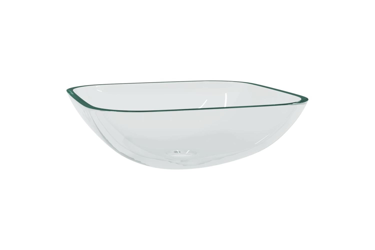 vidaXL 345236 Basin Glass 42x42x14cm Transparent