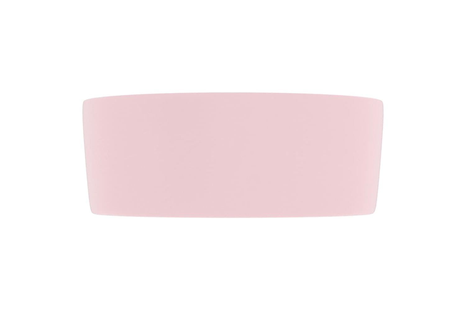 vidaXL 147010 Luxury Wash Basin Round Matt Pink 40x15cm Ceramic-4