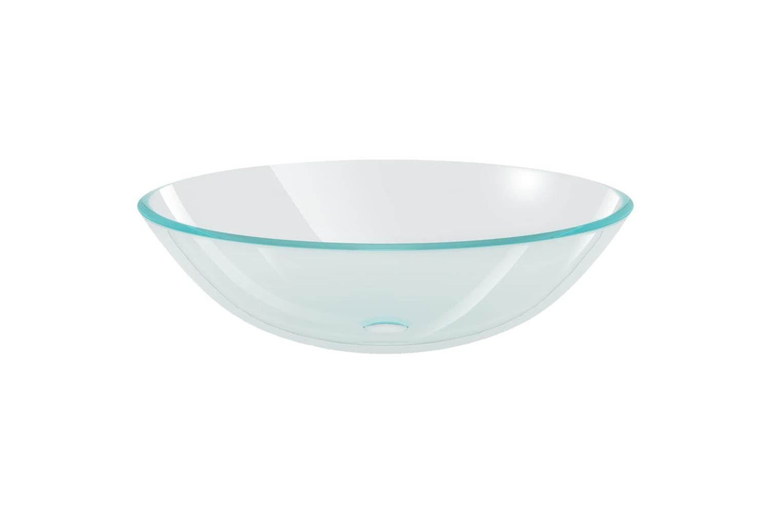 Vidaxl 3098442 Bathroom Sink With Tap And Push Drain Clear Tempered Glass-7