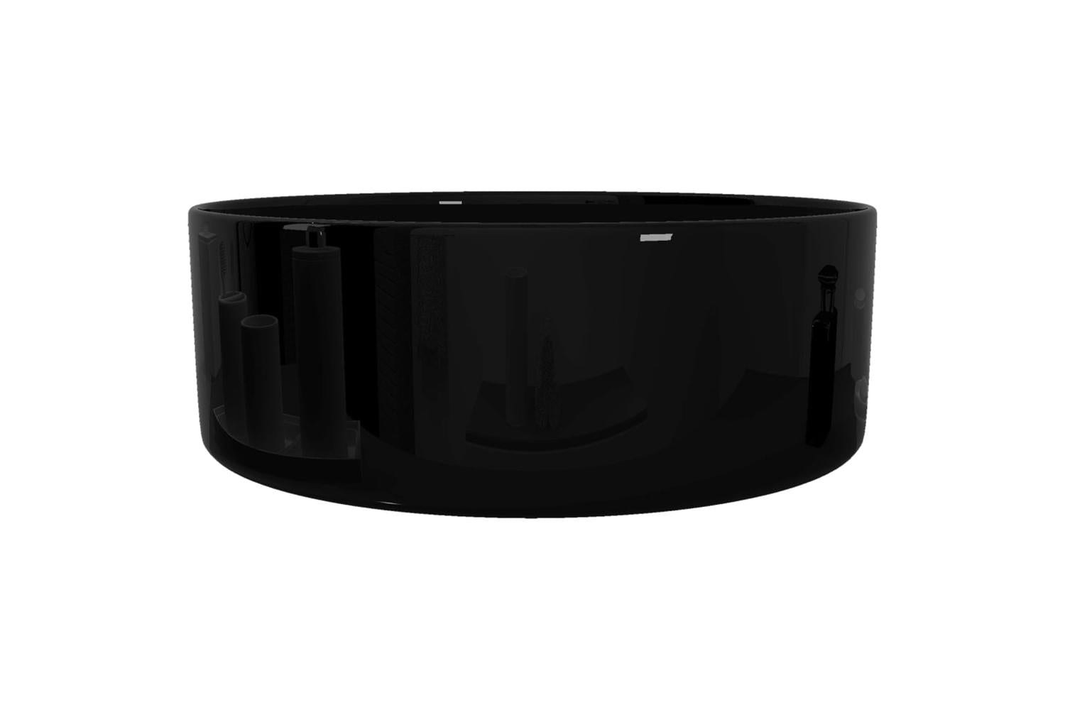vidaXL 142737 Basin Ceramic Round Black 40x15cm-5