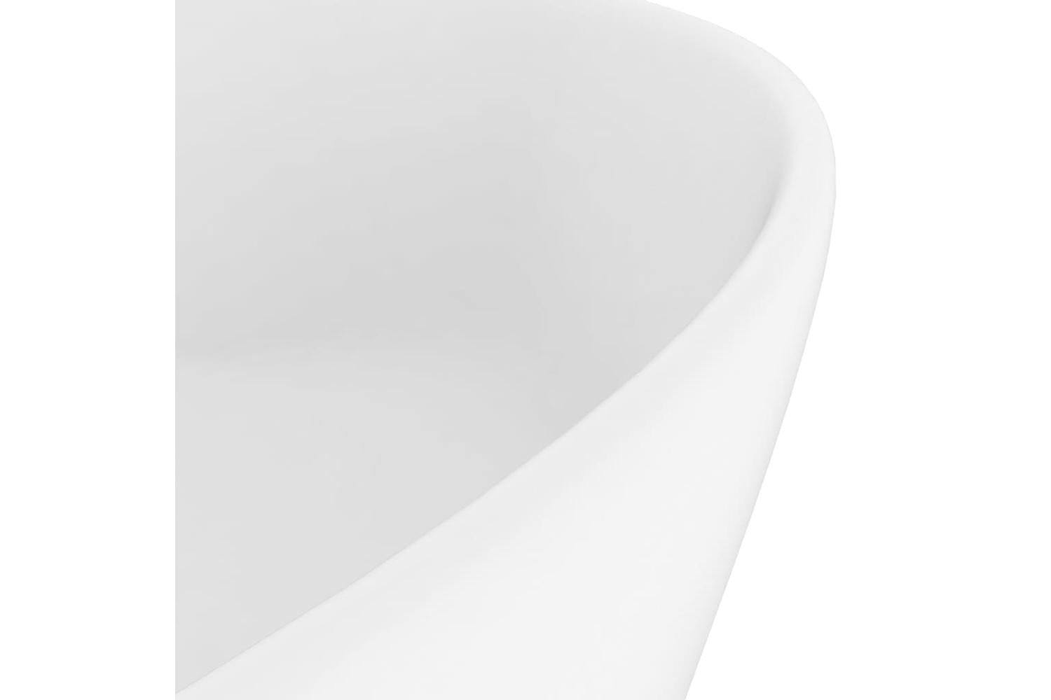 vidaXL 147031 Luxury Wash Basin With Overflow Matt White 36x13cm Ceramic-6