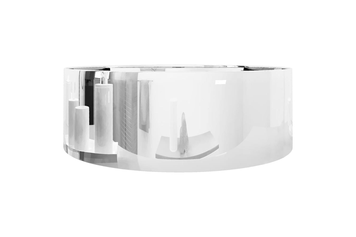 vidaXL 143865 Wash Basin With Overflow 46.5x15.5cm Ceramic Silver-5