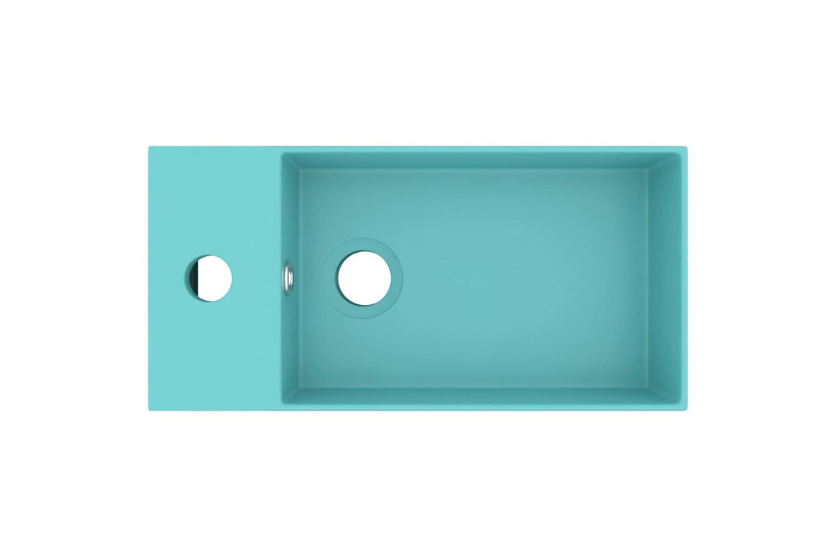 Vidaxl 146991 Bathroom Sink With Overflow Ceramic Light Green-3