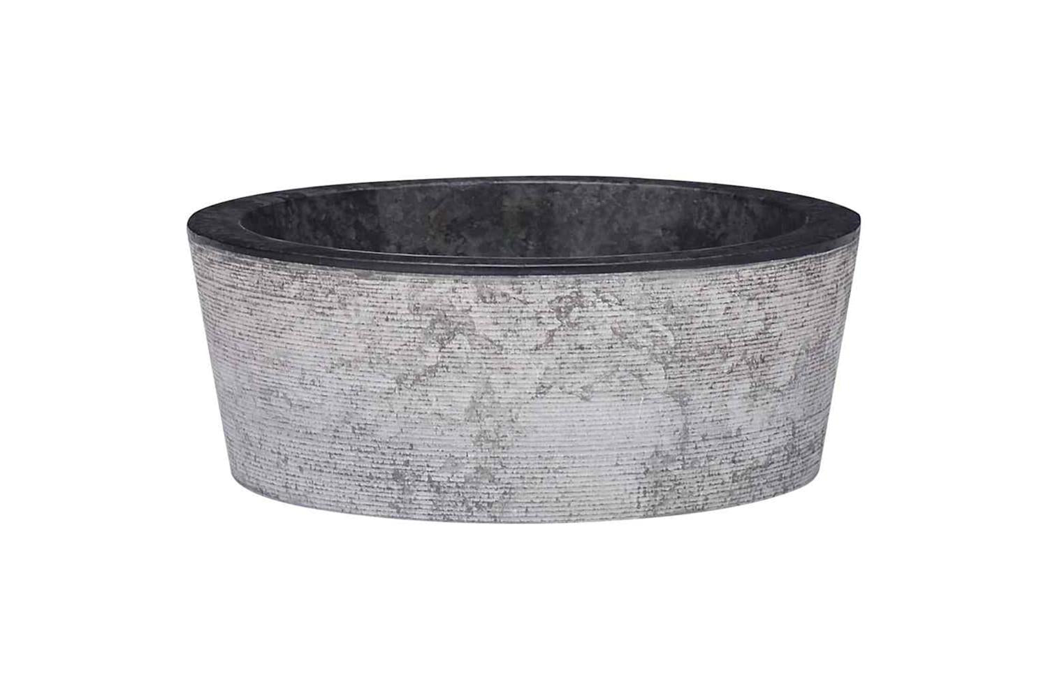 Vidaxl Sink Black Ã˜40x15 Cm Marble