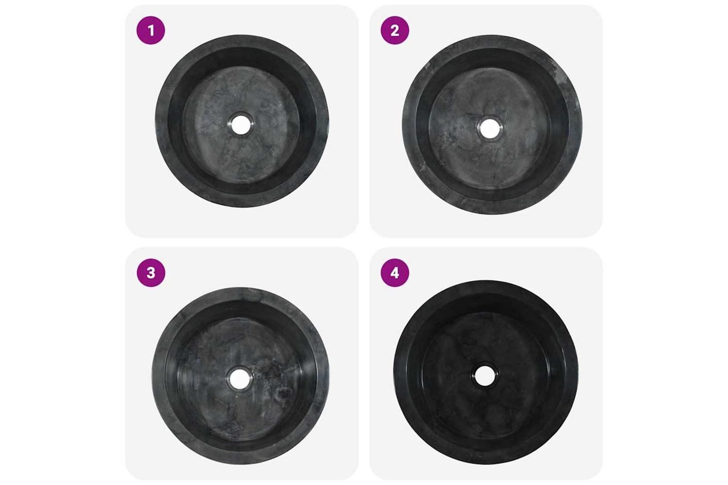 Vidaxl Sink Black Ã˜40x15 Cm Marble-6