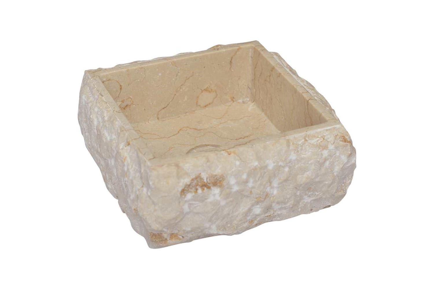 Vidaxl Sink Cream 30x30x13 Cm Marble-5