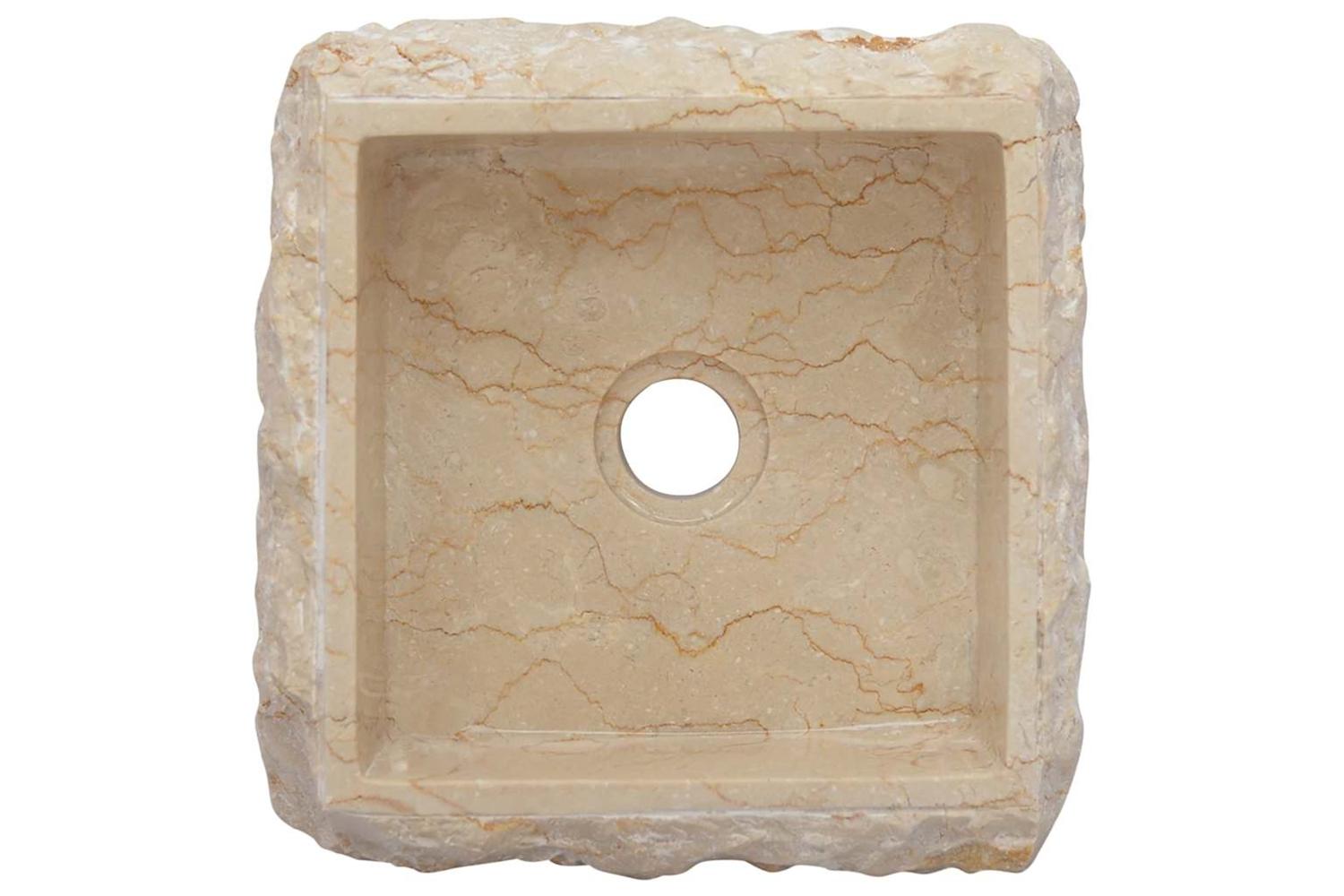 Vidaxl Sink Cream 30x30x13 Cm Marble-6