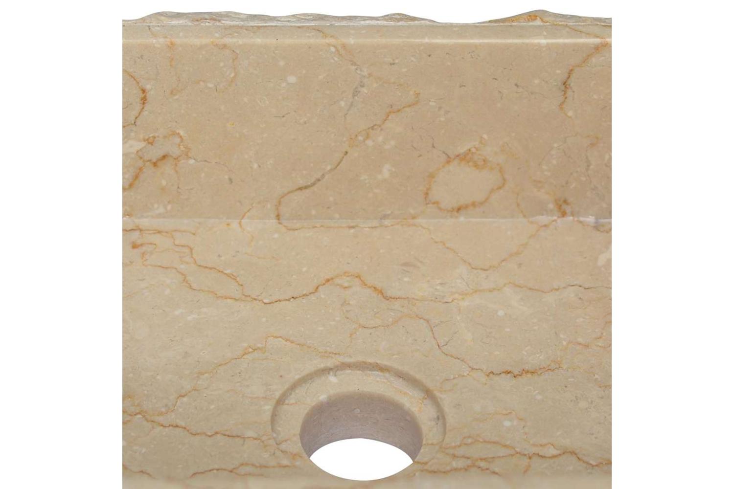 Vidaxl Sink Cream 30x30x13 Cm Marble-7