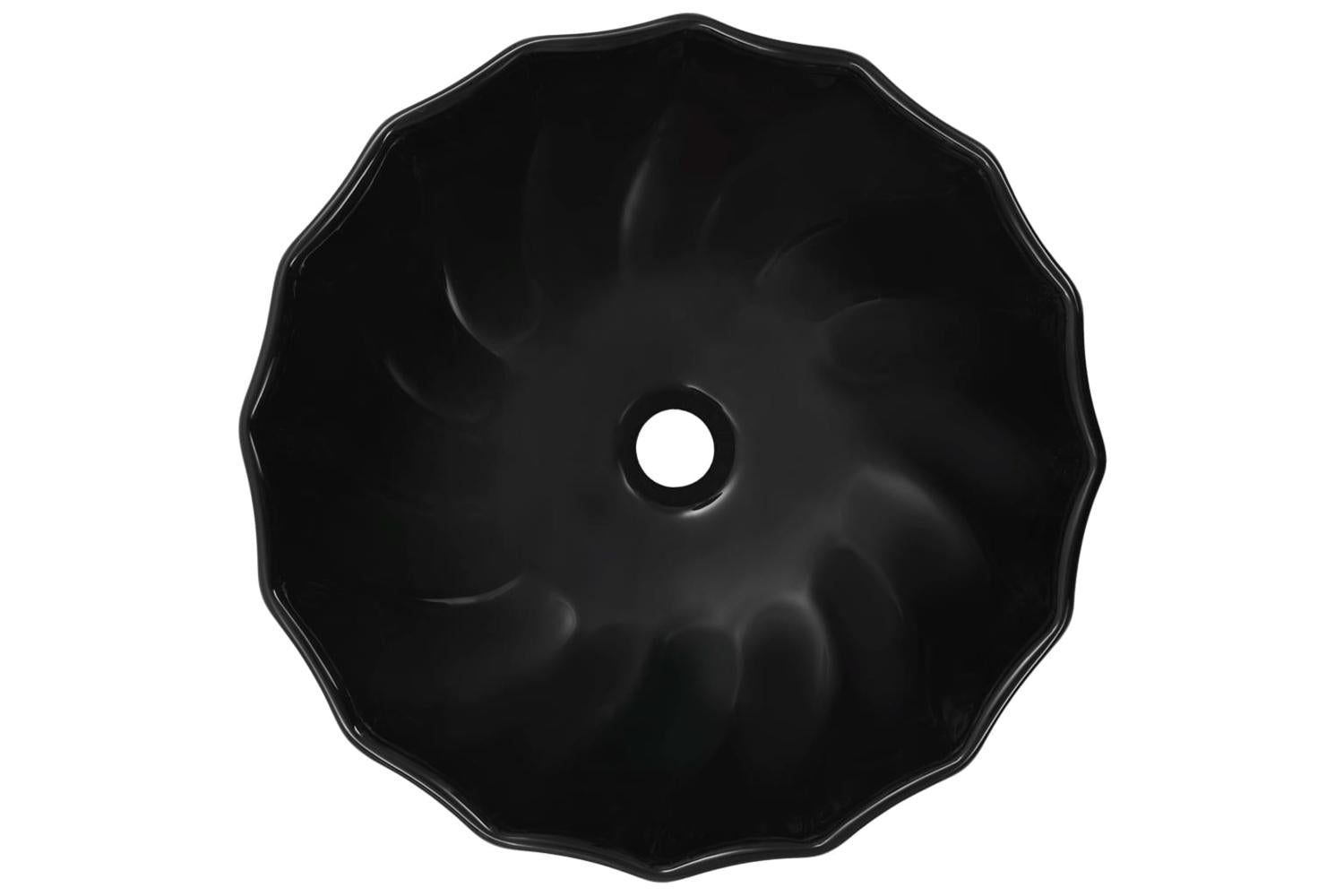 vidaXL 143922 Wash Basin 46x17cm Ceramic Black-3