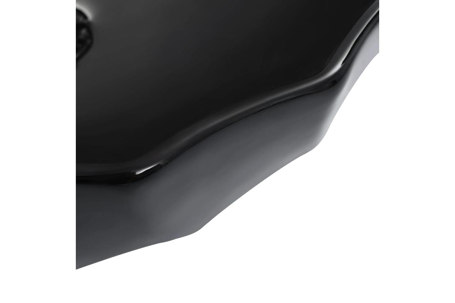 vidaXL 143922 Wash Basin 46x17cm Ceramic Black-5