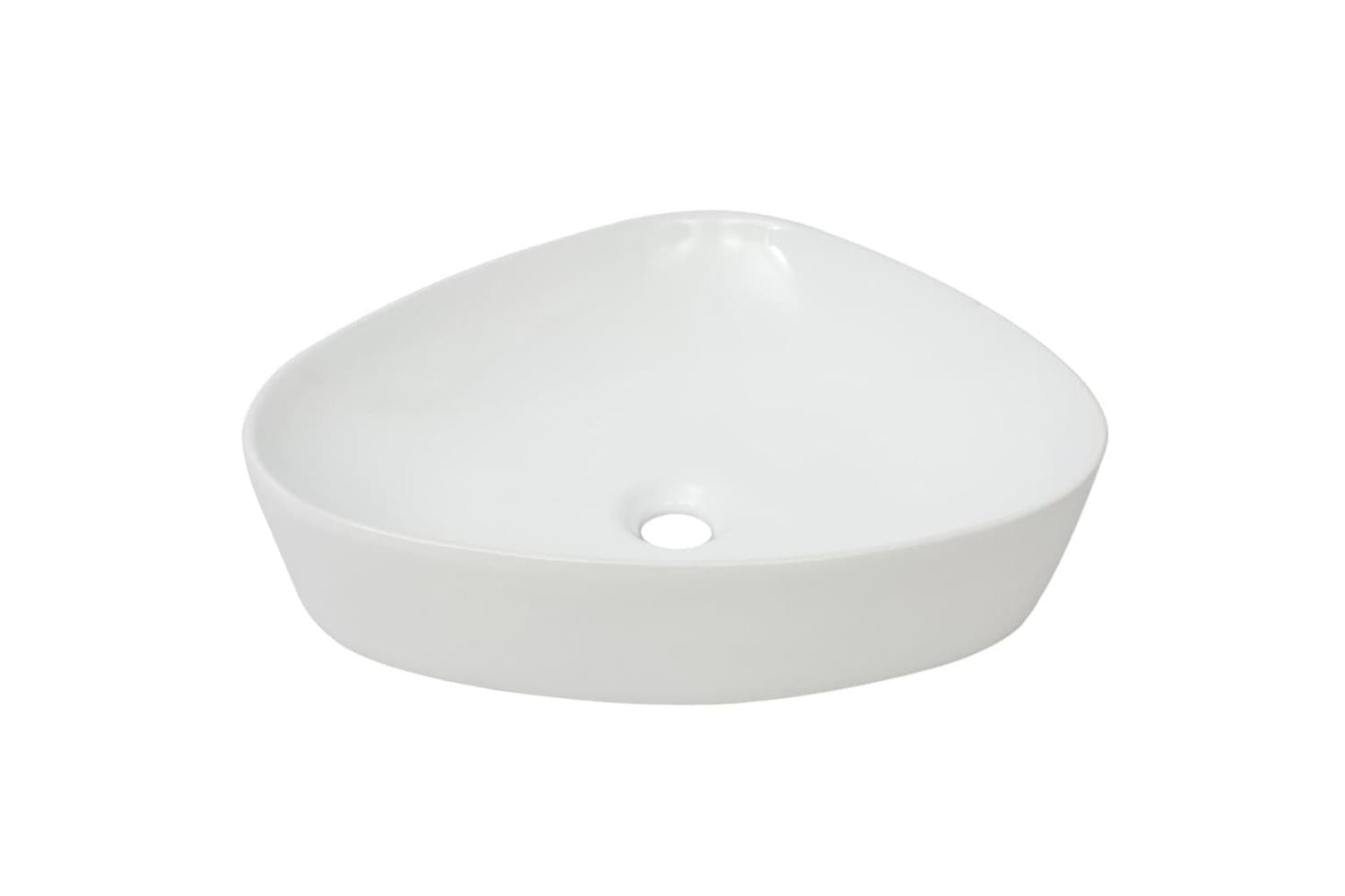vidaXL 142345 Basin Triangle Ceramic White 50.5x41x12cm