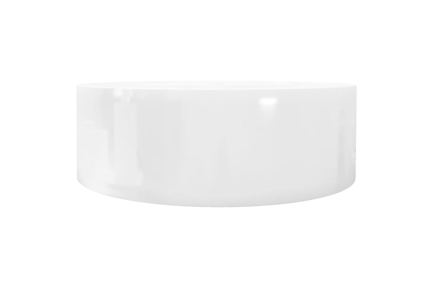 Vidaxl 141938 Ceramic Bathroom Sink Basin Faucet/overflow Hole White Round-5