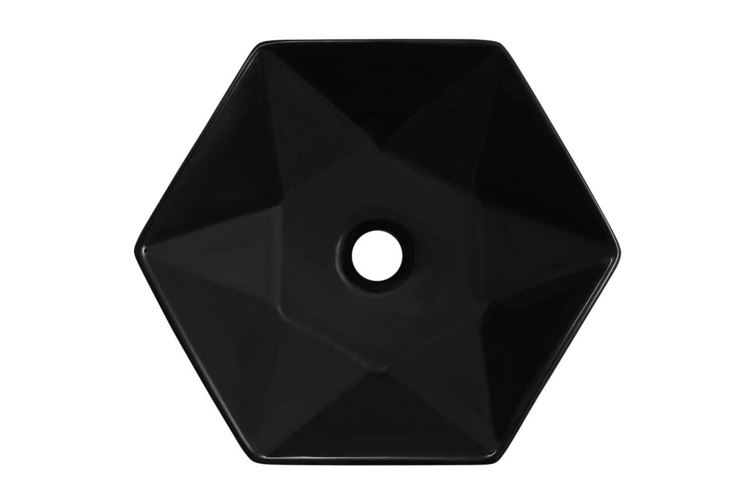 vidaXL 143914 Wash Basin 41x36.5x12cm Ceramic Black-3