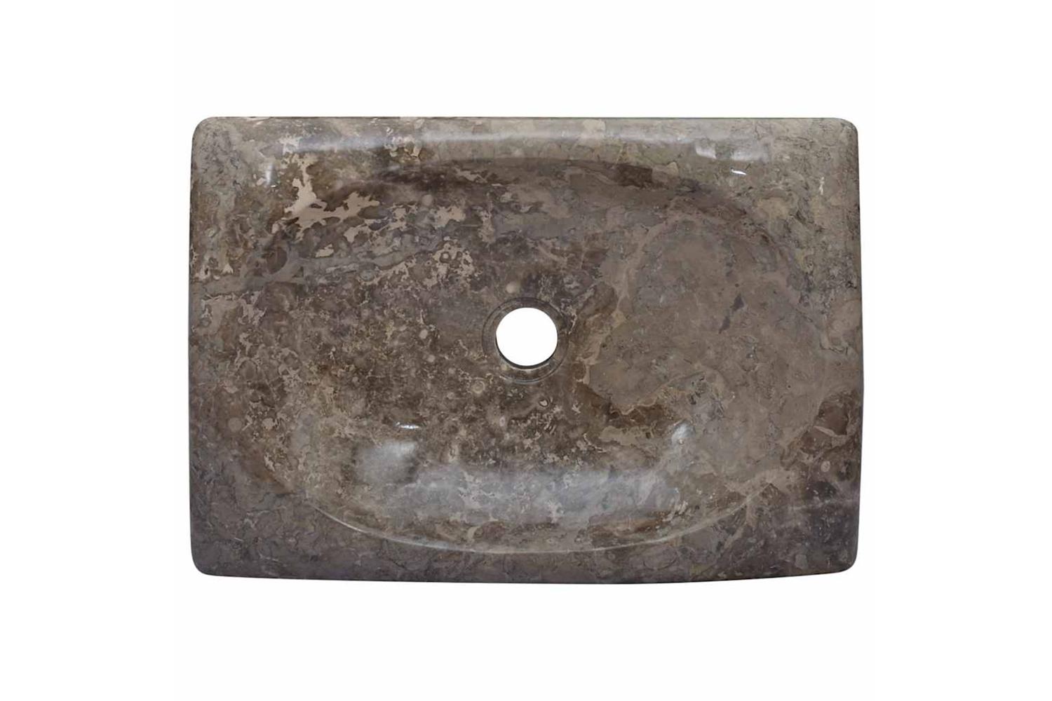 vidaXL 149167 Sink Grey 50x35x10cm Marble-5