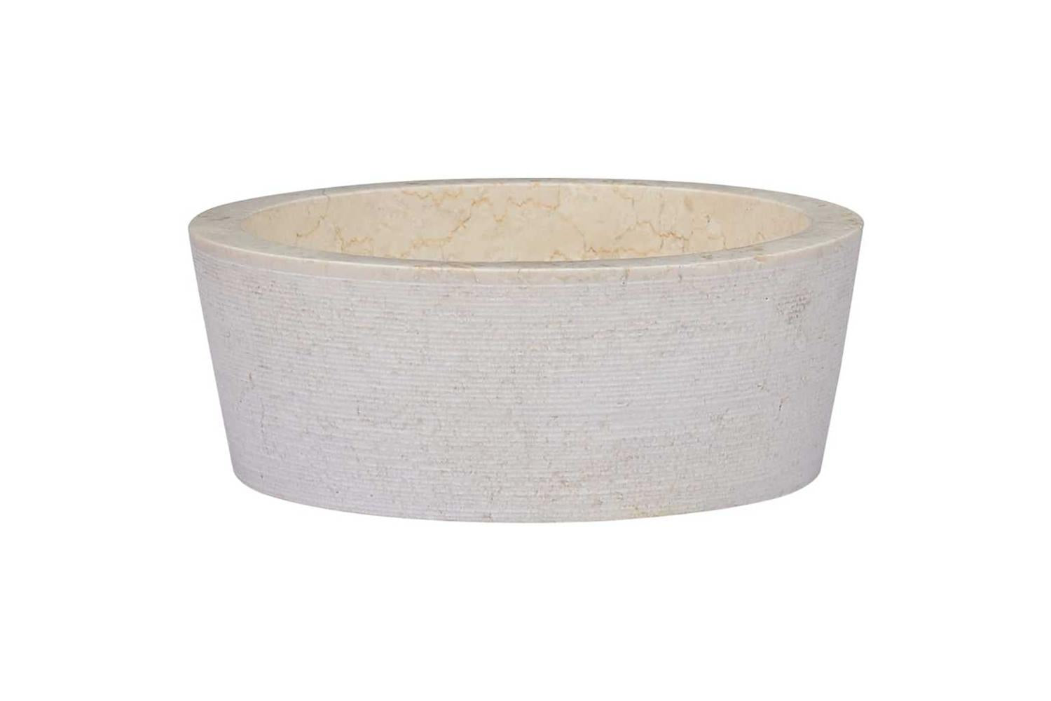 Vidaxl Sink Cream Ã˜40x15 Cm Marble-2