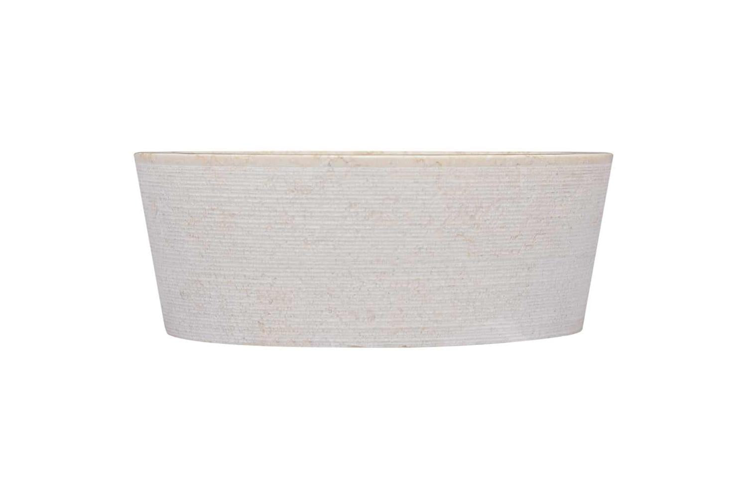 Vidaxl Sink Cream Ã˜40x15 Cm Marble-5