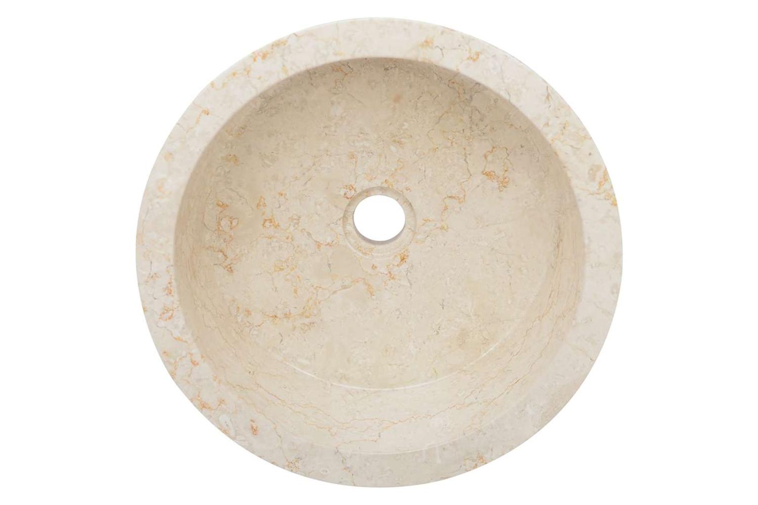 Vidaxl Sink Cream Ã˜40x15 Cm Marble-6