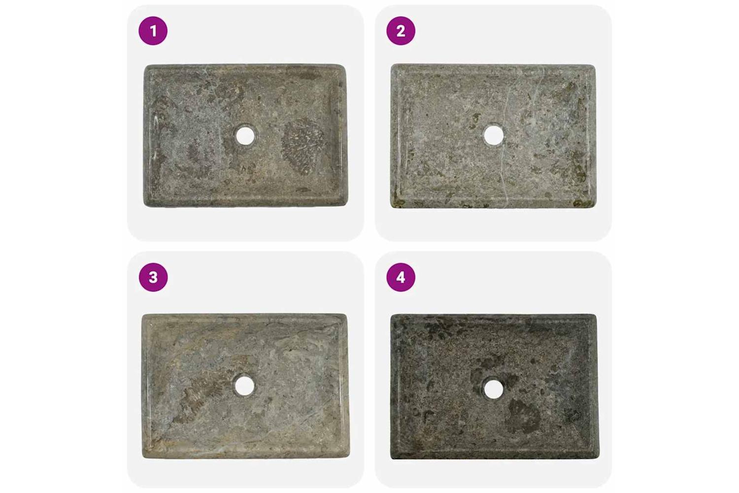 Vidaxl Sink Grey 50x35x10 Cm Marble-7