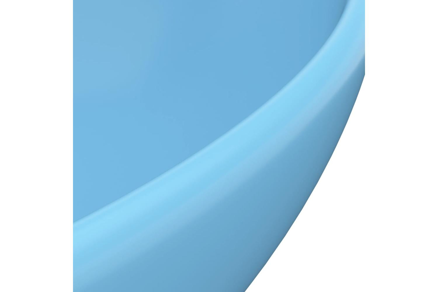 vidaXL 146923 Luxury Basin Oval-shaped Matt Light Blue 40x33cm Ceramic-5
