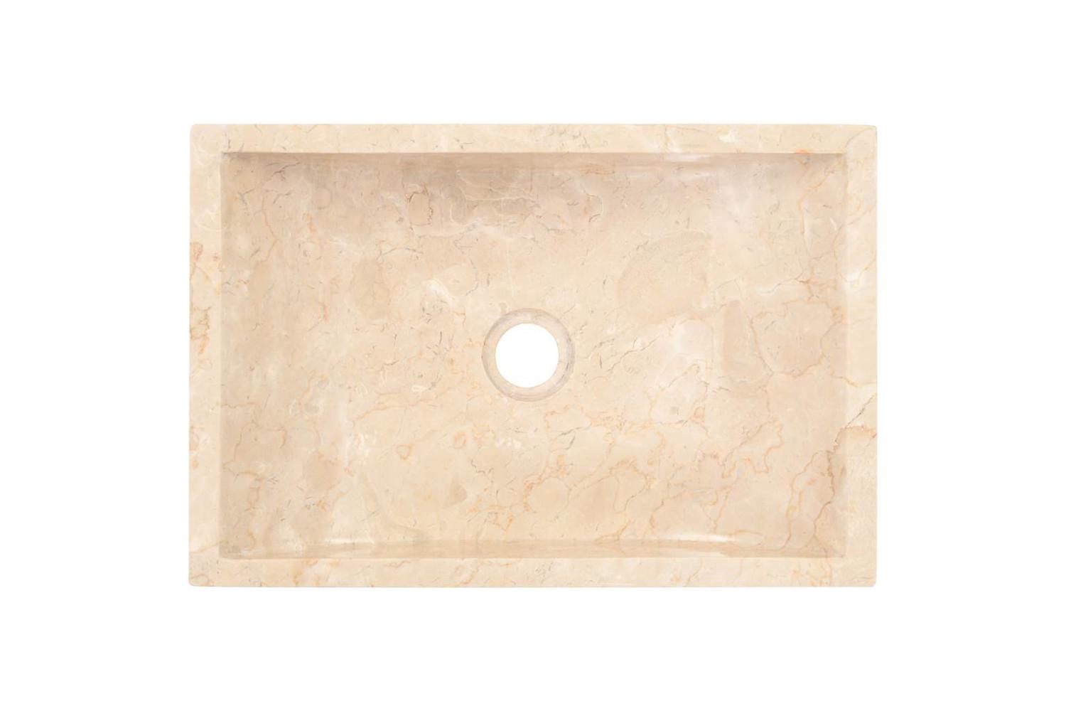Vidaxl Sink 45x30x12 Cm Marble High Gloss Cream-7