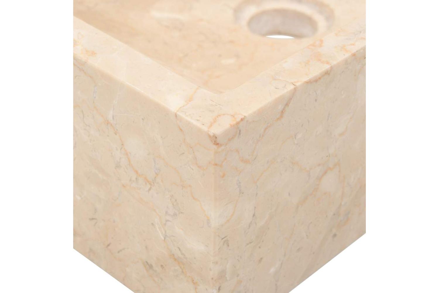 Vidaxl Sink 45x30x12 Cm Marble High Gloss Cream-8
