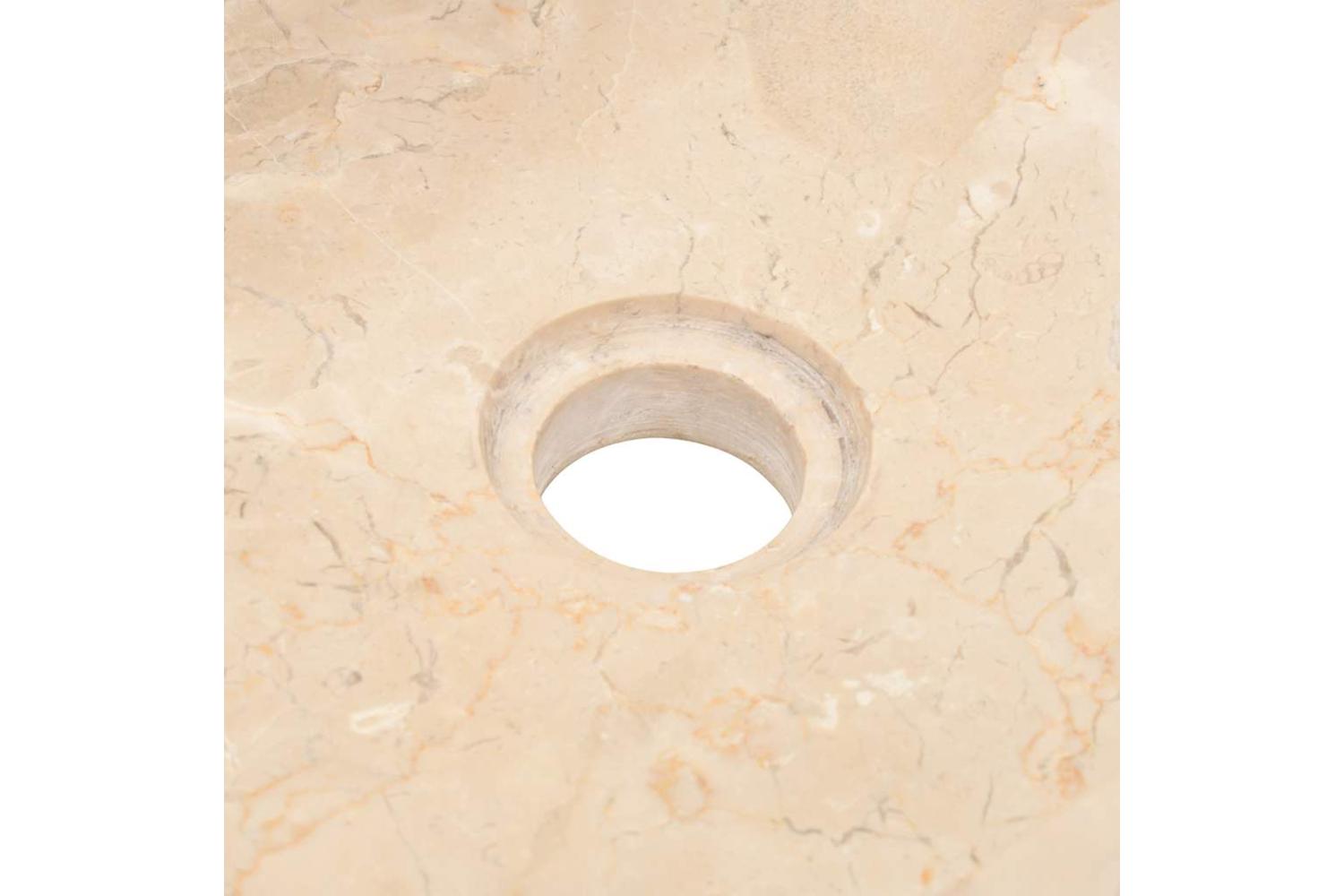 Vidaxl Sink 45x30x12 Cm Marble High Gloss Cream-9