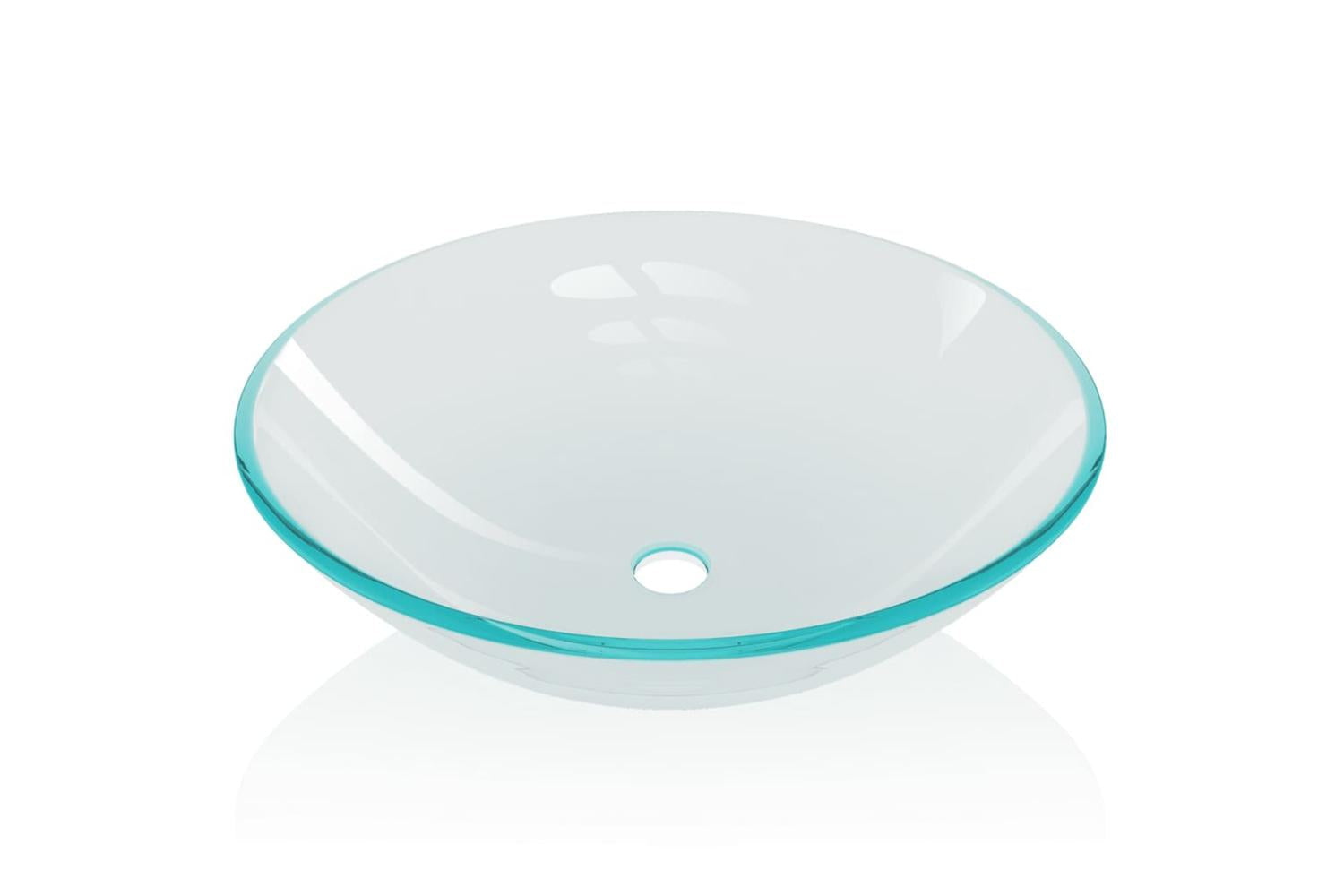Vidaxl 142229 Basin Tempered Glass 42 Cm Transparent-3