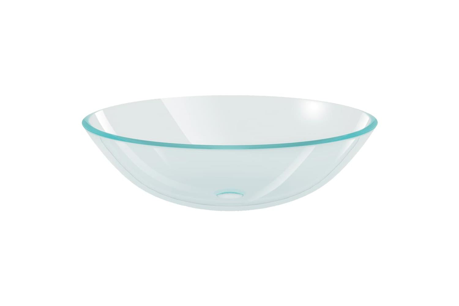 Vidaxl 3098443 Bathroom Sink With Tap And Push Drain Clear Tempered Glass-7