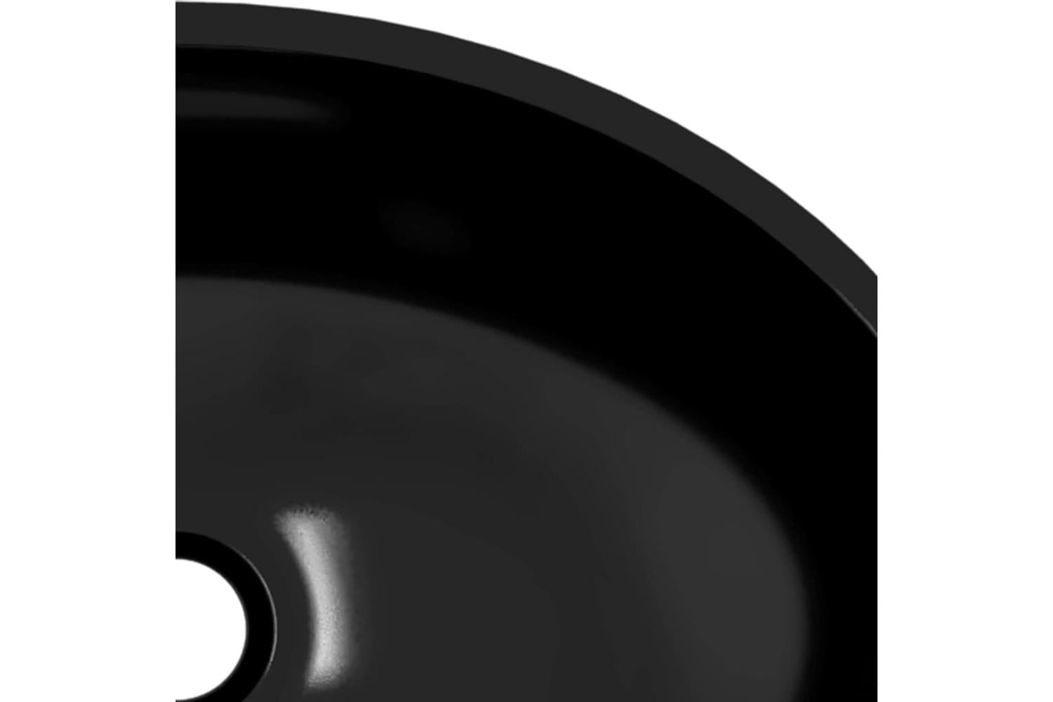 vidaXL 345249 Basin Glass 50x37x14cm Black-6